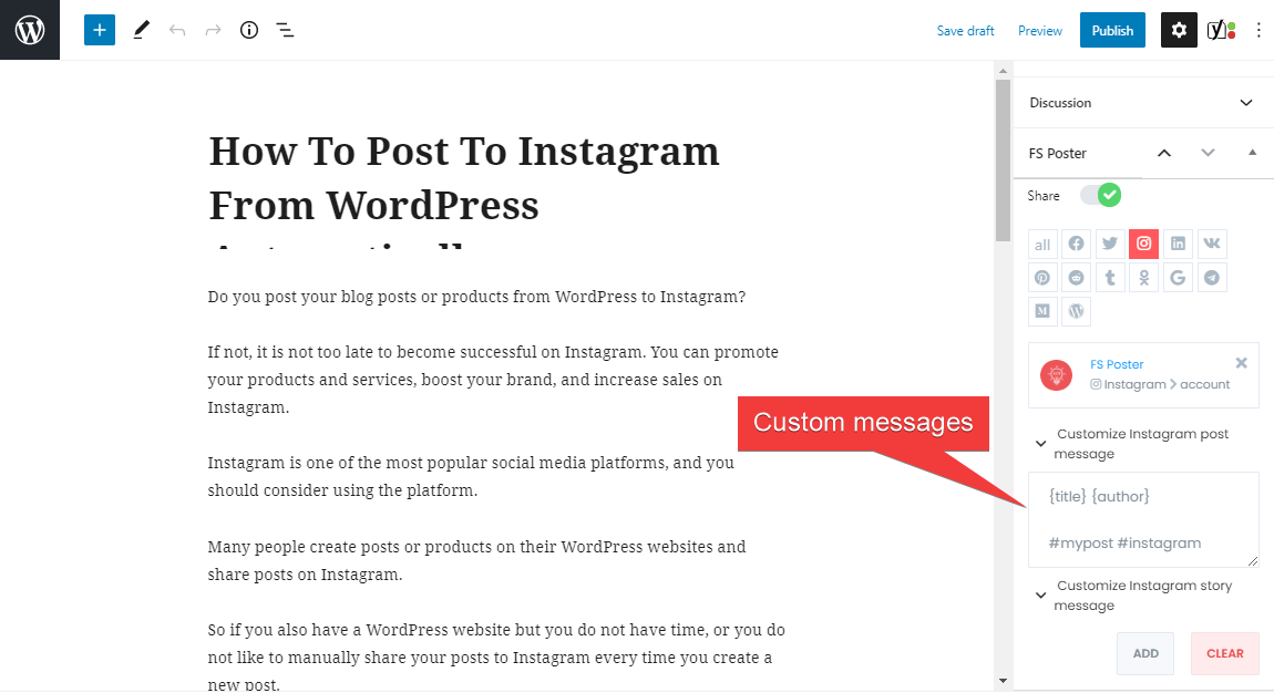 How To Automatically Post To Instagram From WordPress Using FS Poster