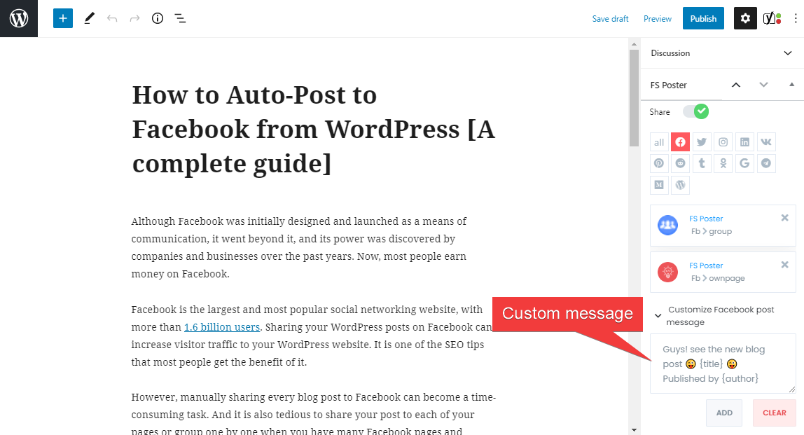 Setup/Installation: Facebook - Social Networks Auto-Poster
