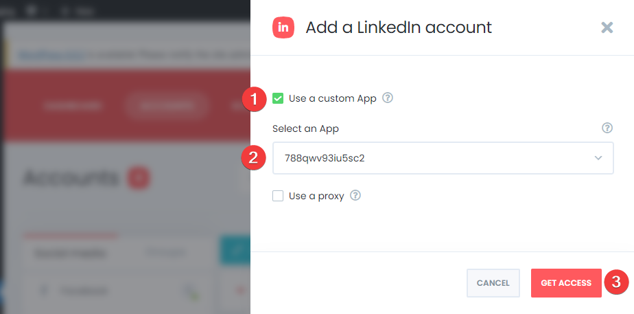 Come aggiungere un account LinkedIn al plug-in FS Poster