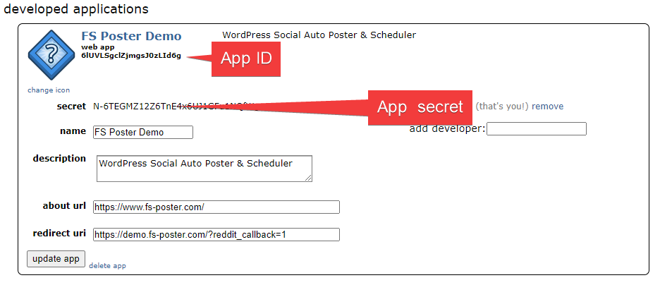 Create your Reddit personal App and add your accounts using the personal App