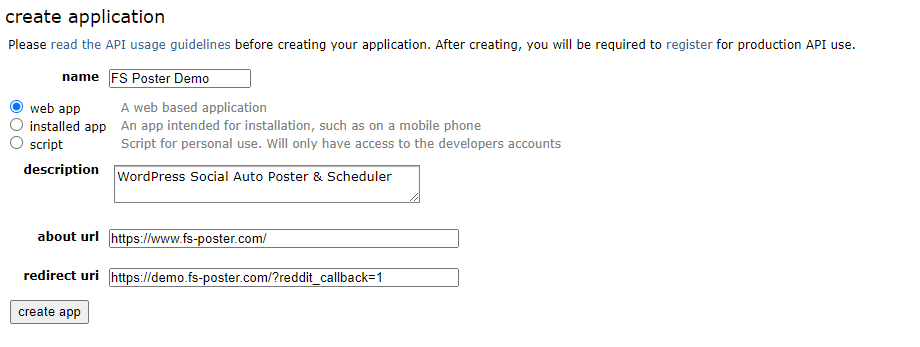 Create your Reddit personal App and add your accounts using the personal App