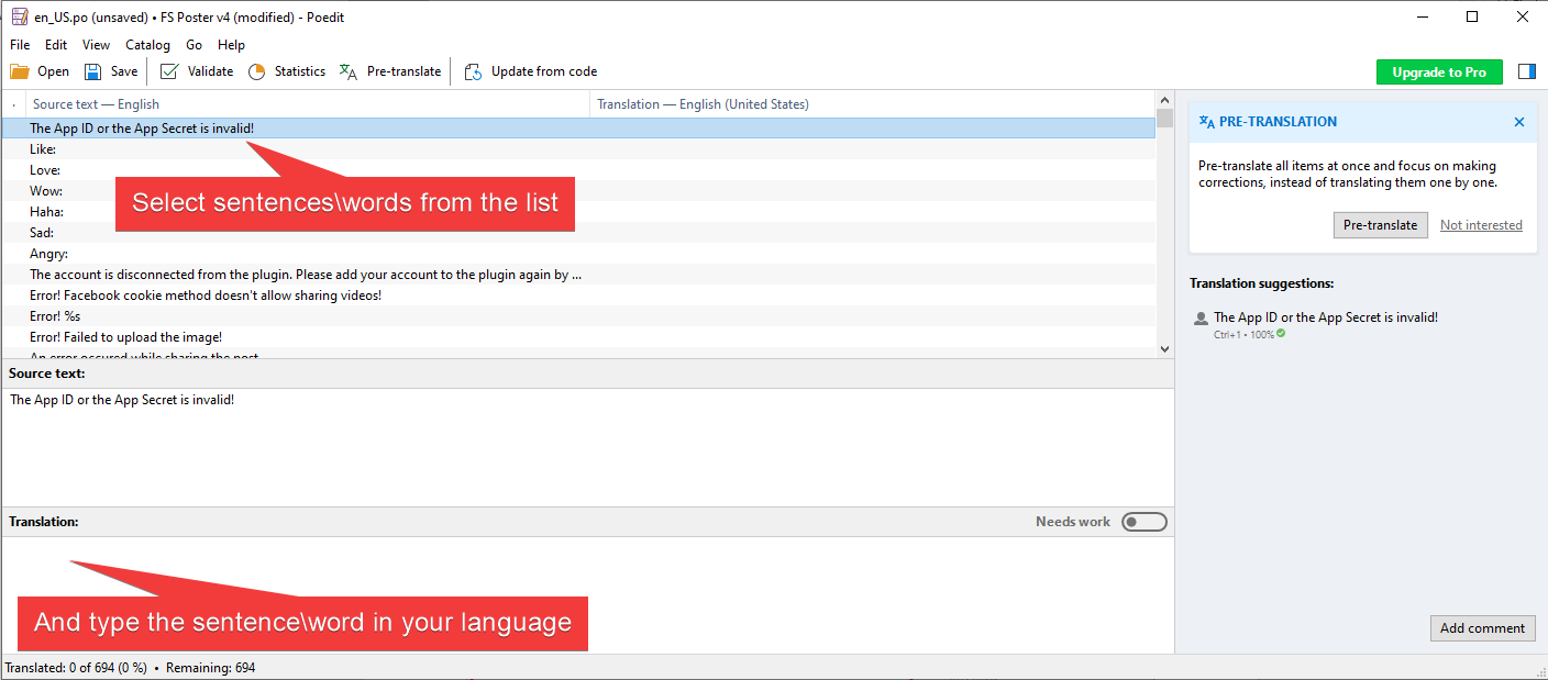 How to translate a plugin. Translating the FS poster plugin.