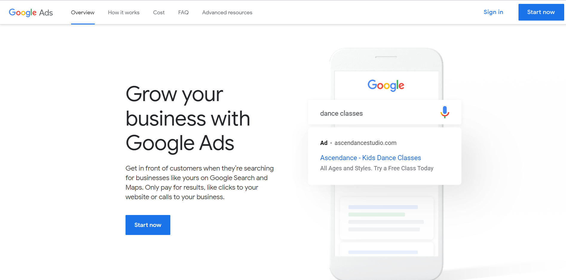 grow your business with Google Ads