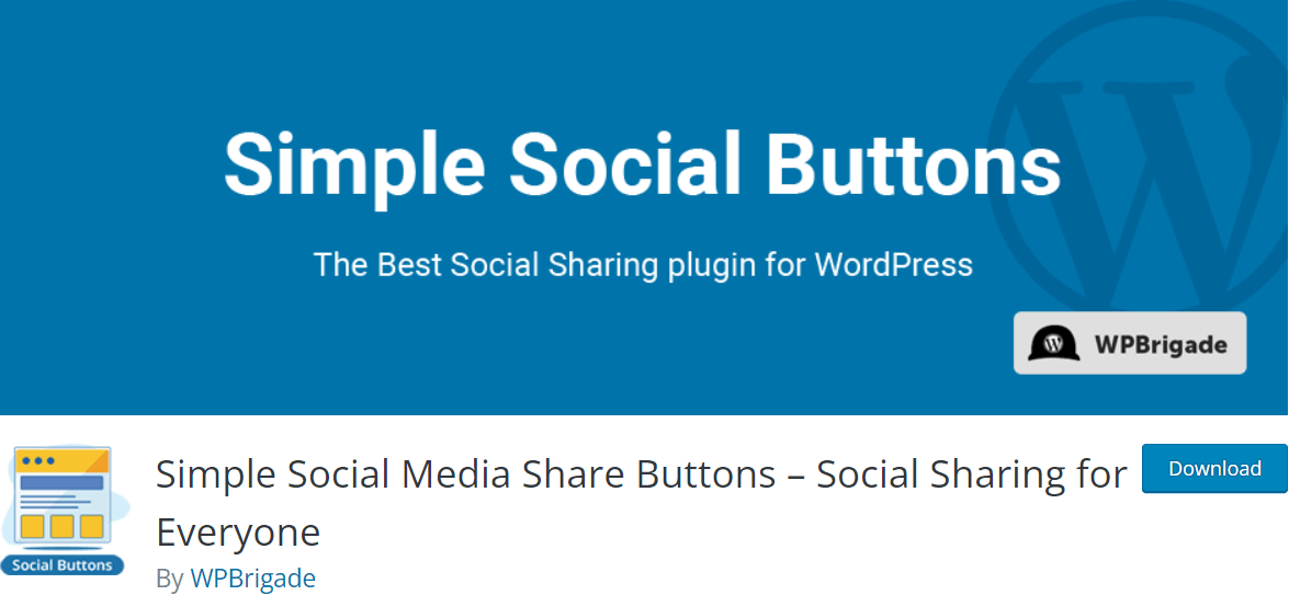 simple social buttons