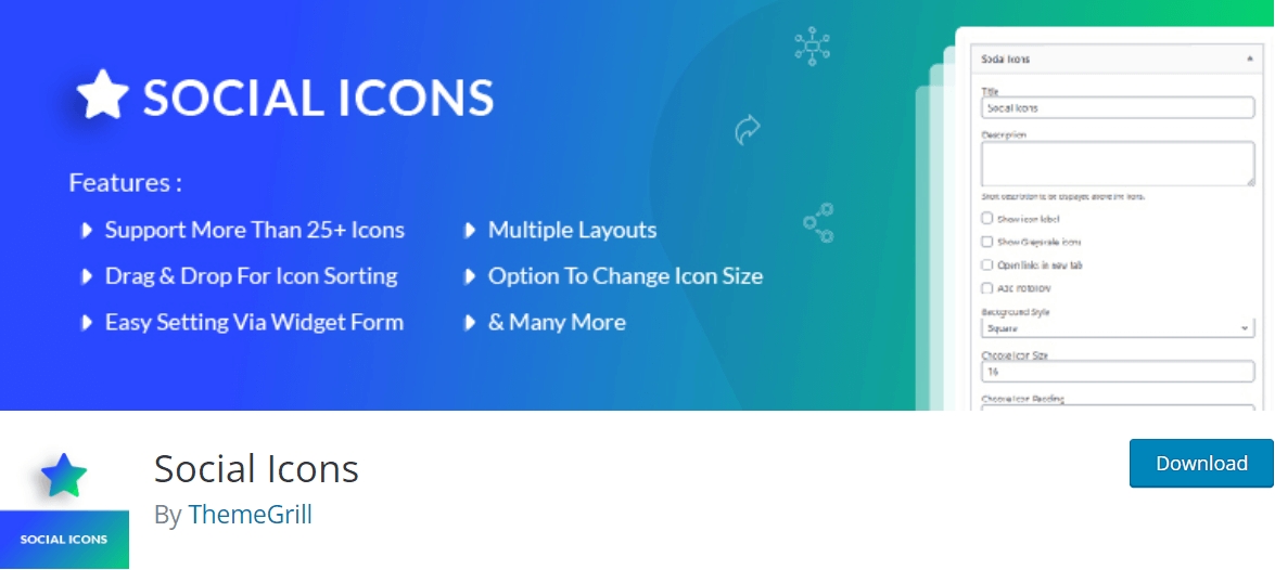 social icons social media icons widget wordpress plugins