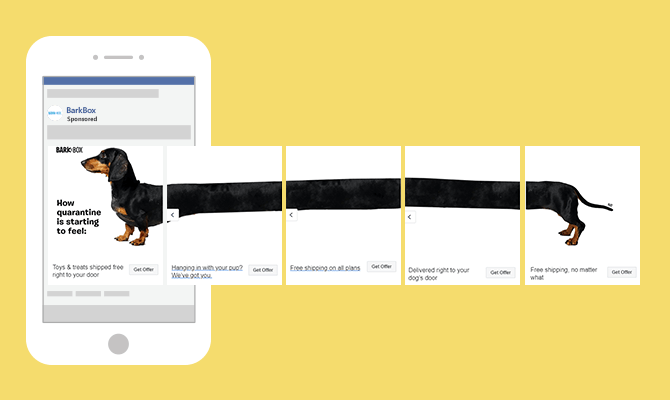 best carousel ad examples barkbox