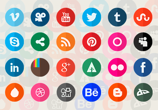 social media icon set