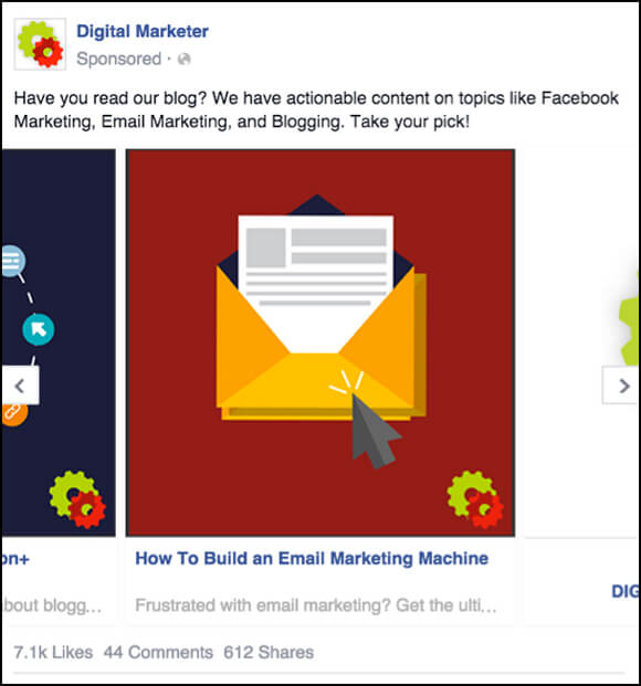 best facebook carousel ad