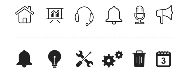 social media icon set design