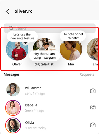 instagram notes