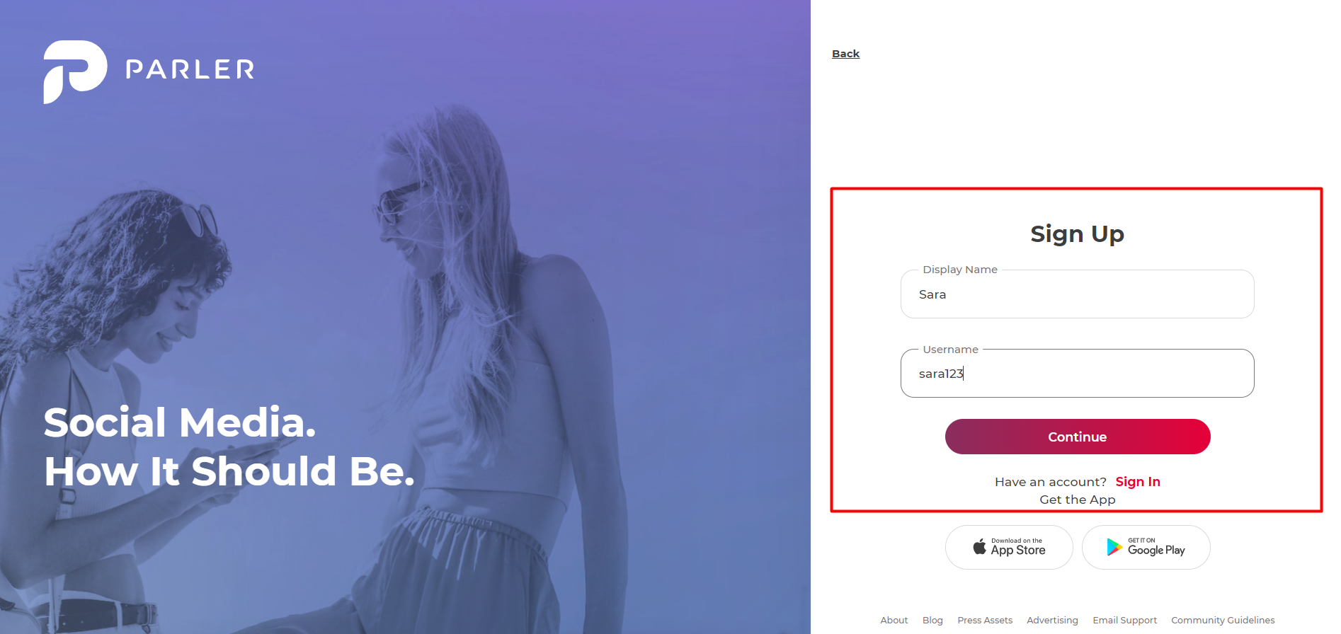 parler social media network