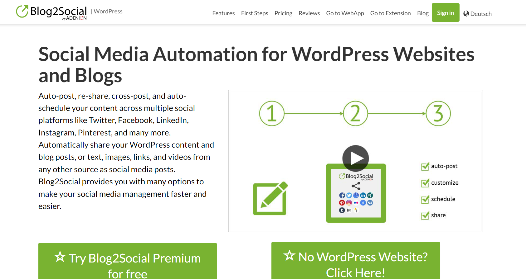 blog2social plugin