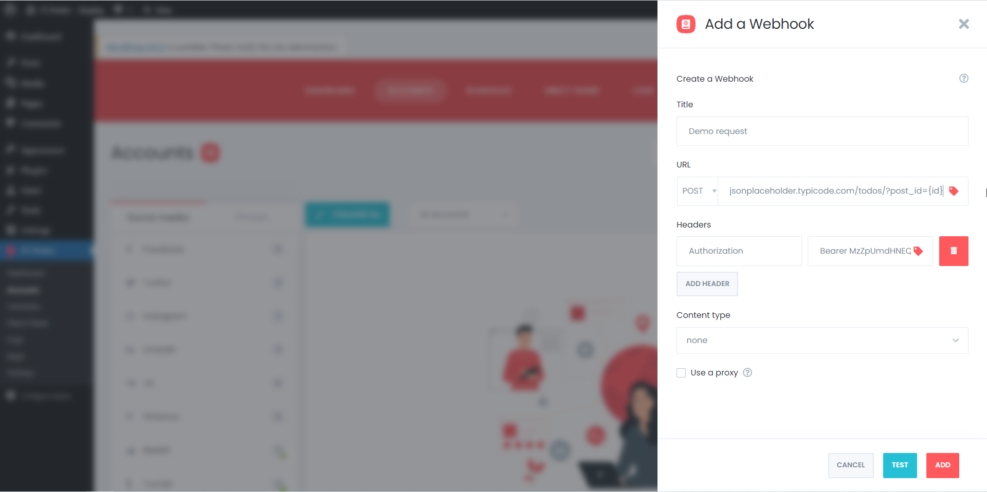how to auto post to wordpress via webhook