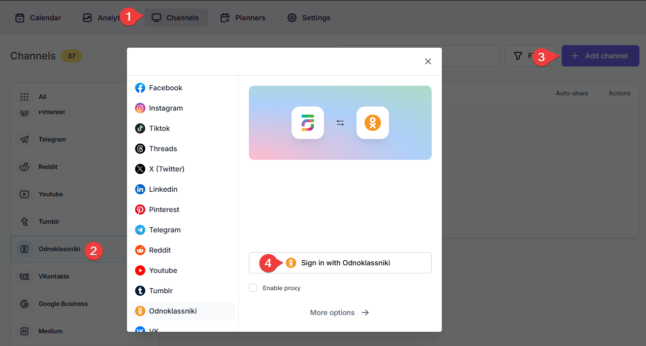 How to add an Odnoklassniki account to the FS Poster