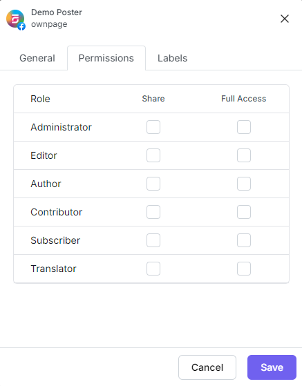 Permission Settings and Label Logic