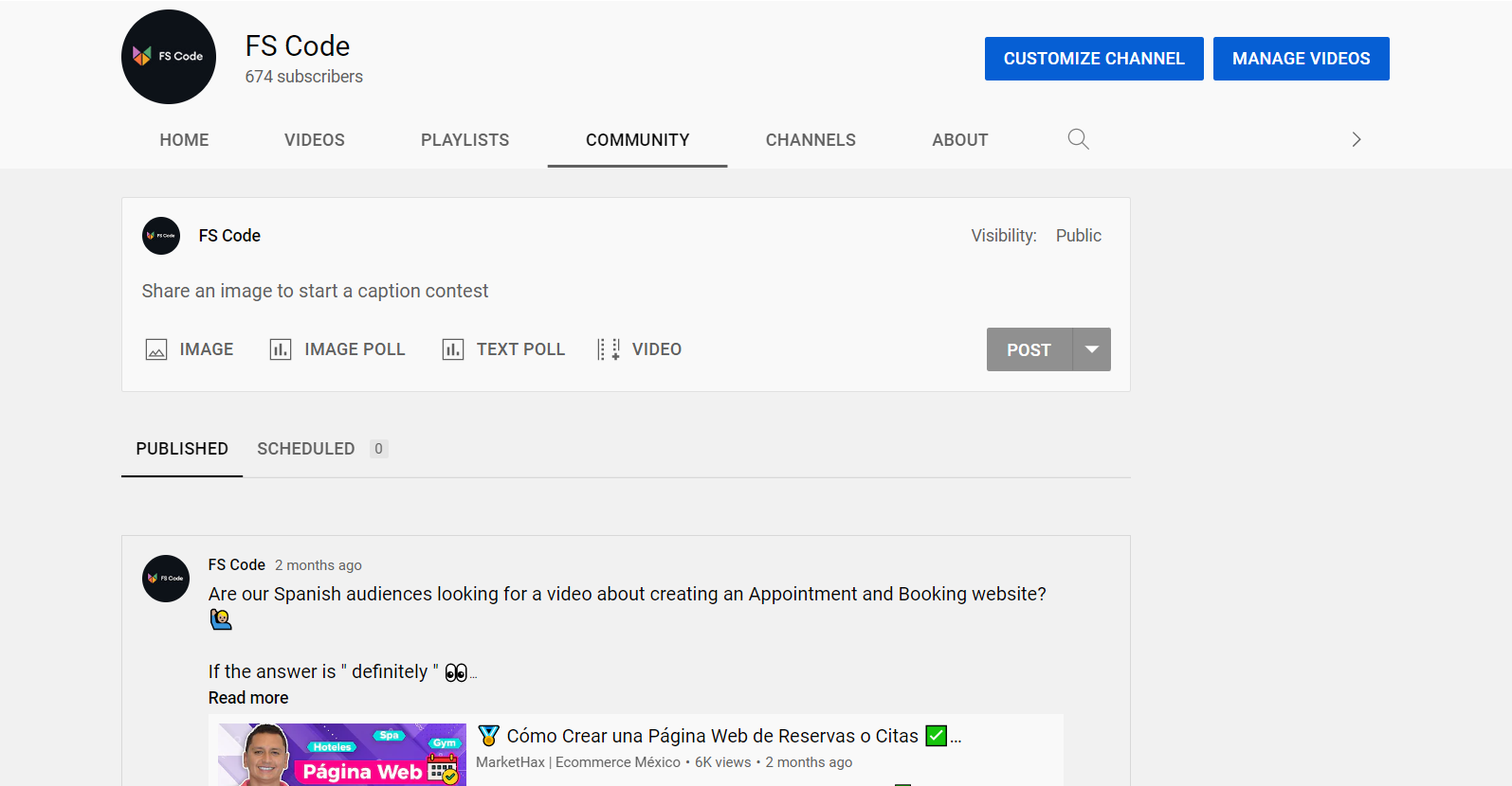 how to auto-post to youtube community from wordpress