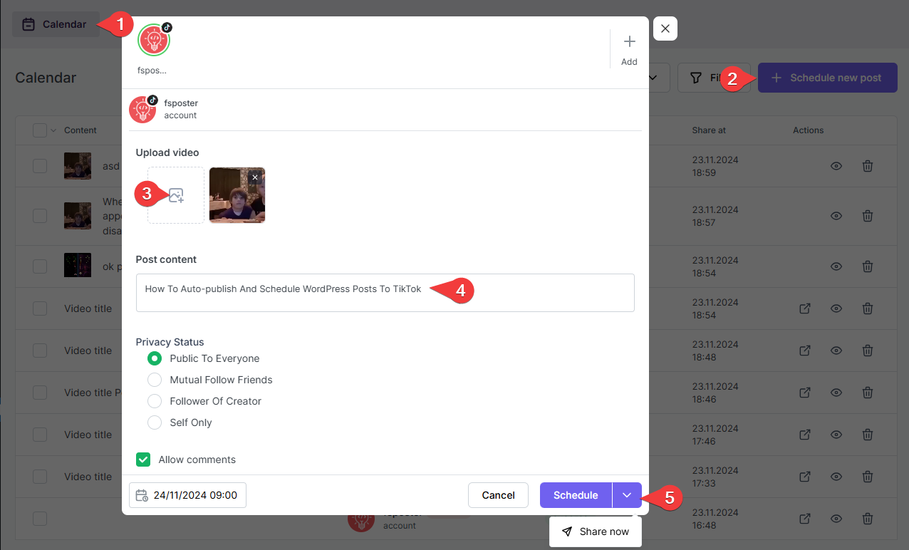 How To Auto-publish And Schedule WordPress Posts To TikTok