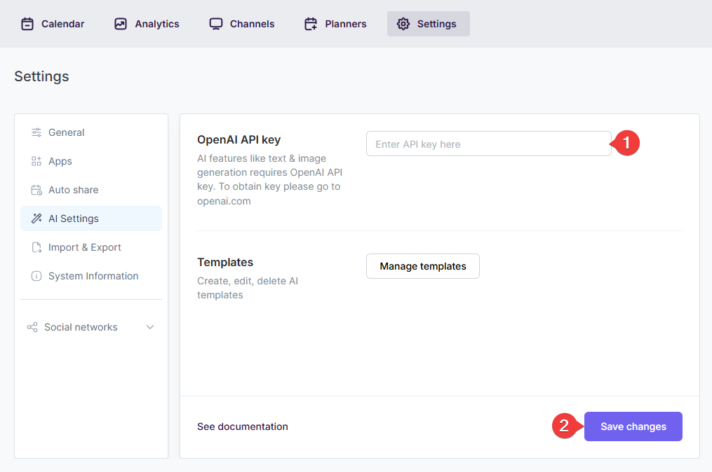 How to configure OpenAI in the FS Poster Plugin