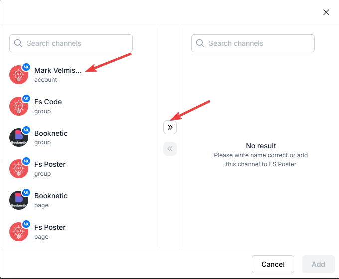 How to add a VKontakte account to the FS Poster