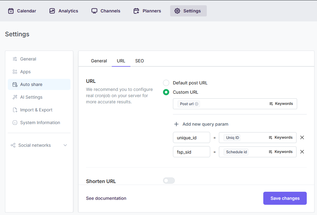 Customize your Post URL