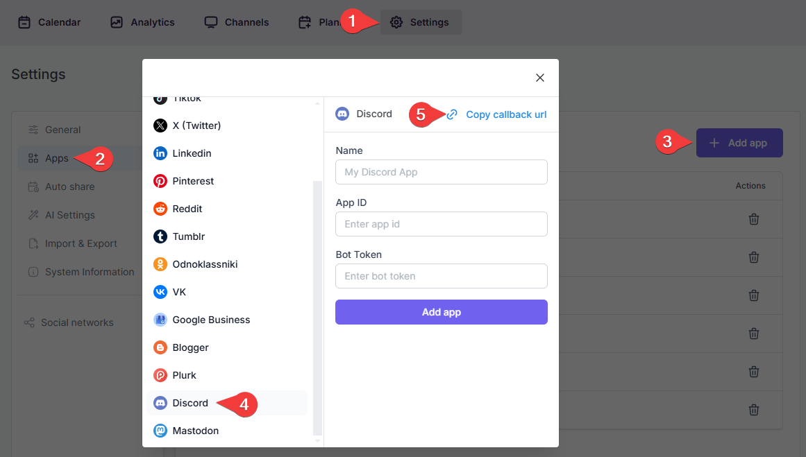 How to add a Discord account to the FS Poster Plugin
