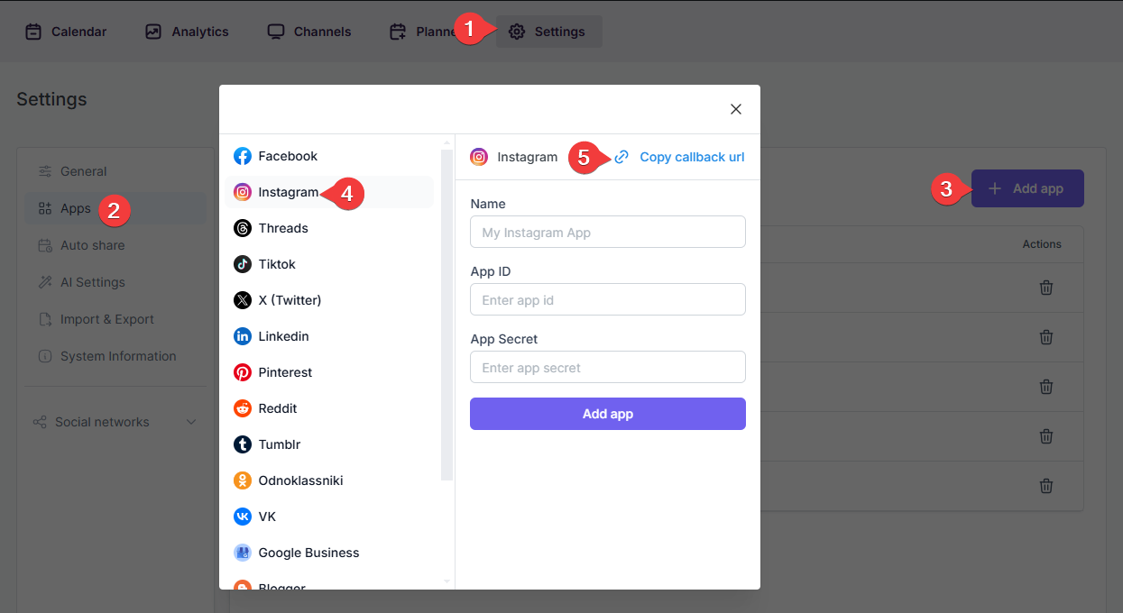 Instagram App method