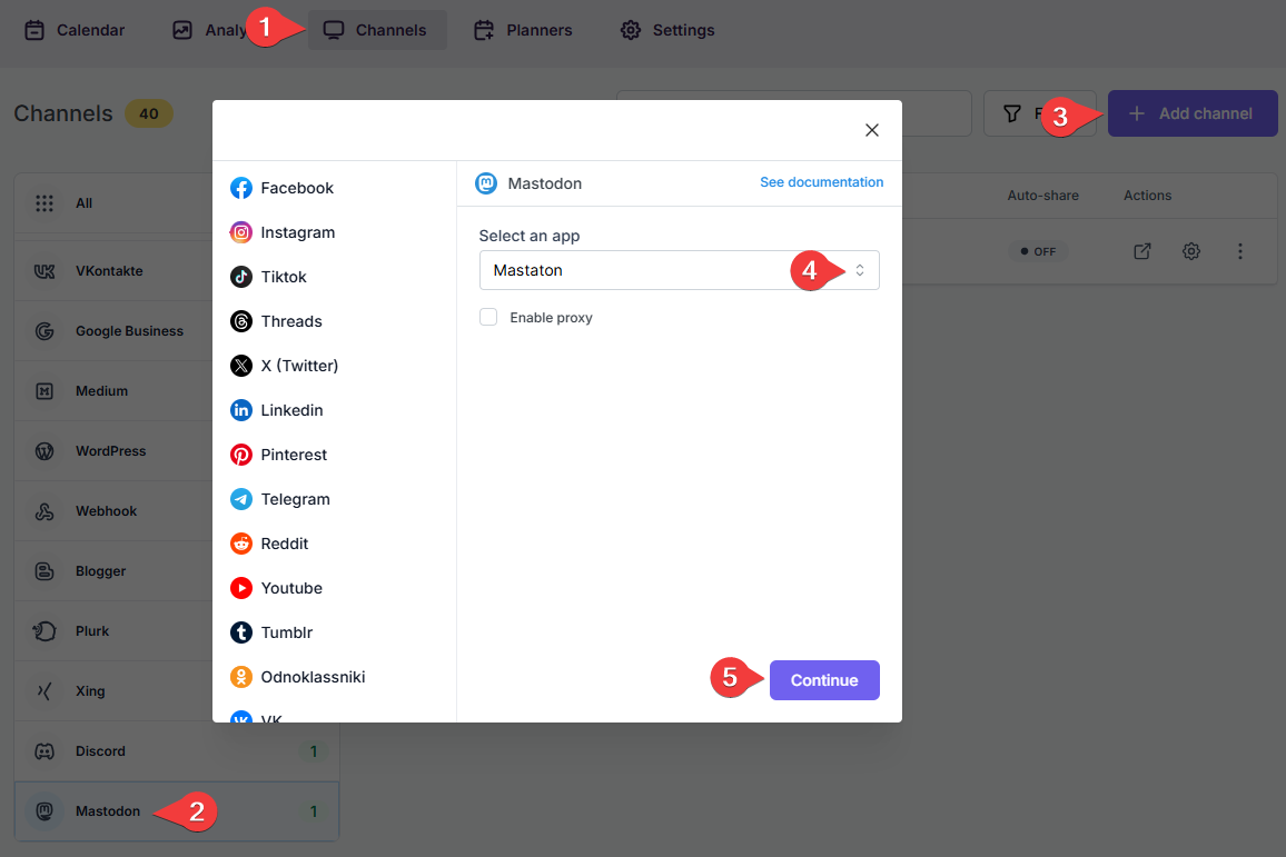 Mastodon account to the FS Poster Plugin