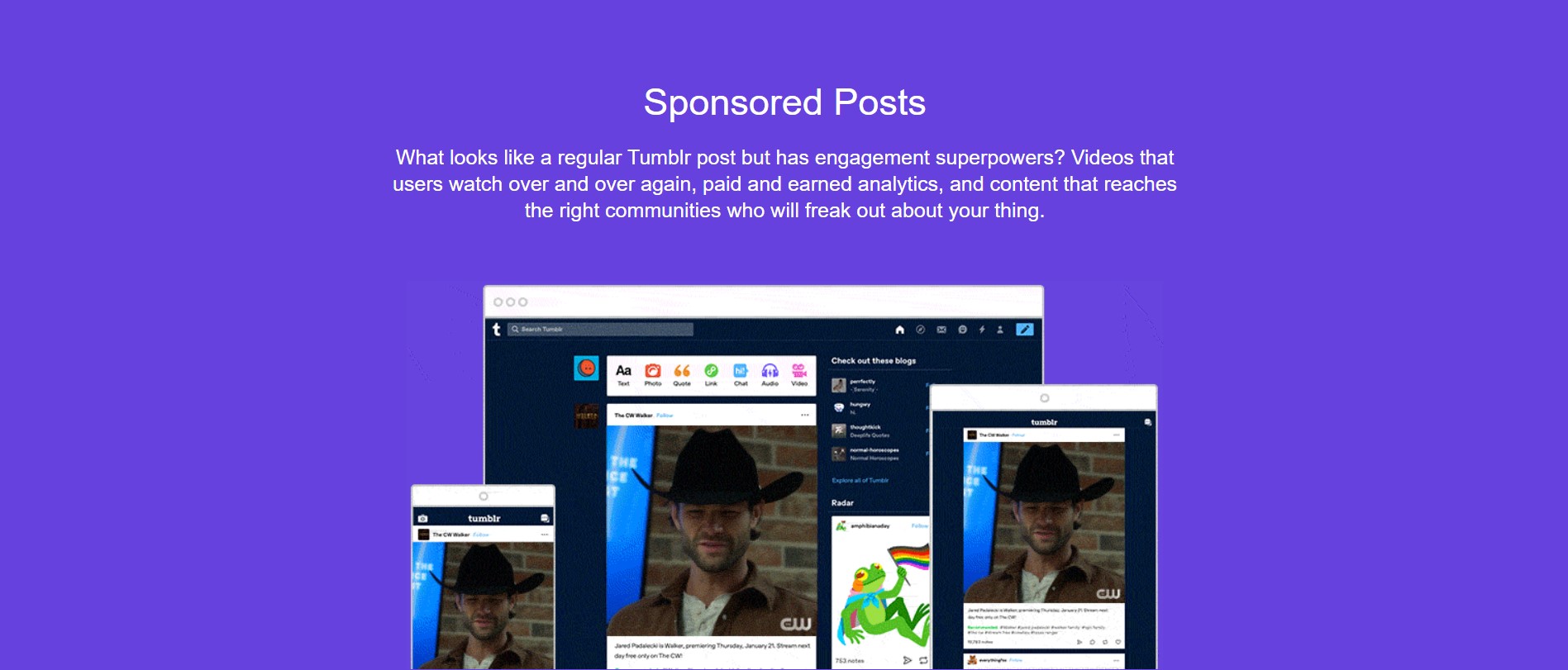 Publicaciones patrocinadas de Tumblr
