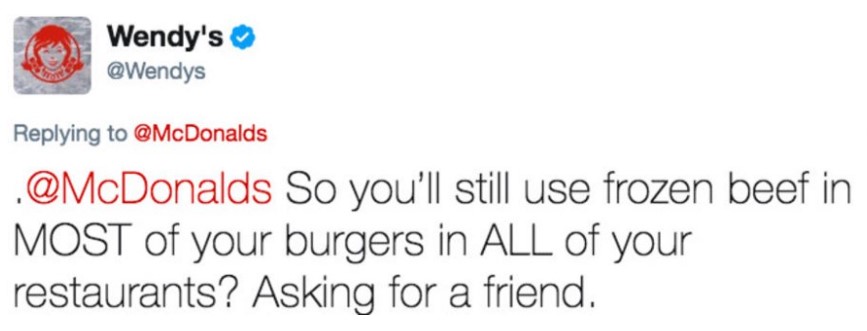 Consejos de marketing en Twitter de Wendy's