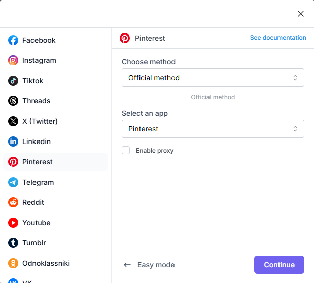 How to add a Pinterest account to the FS Poster plugin
