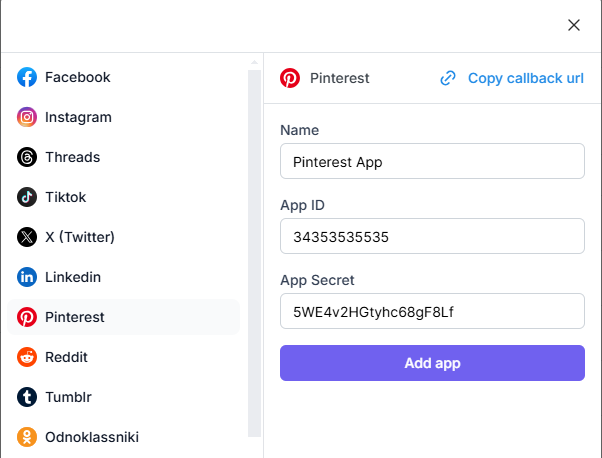 How to add a Pinterest account to the FS Poster plugin