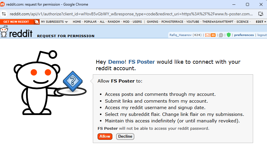How to add a Reddit account to the FS Poster Plugin