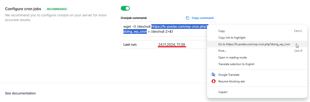 Cron jobs