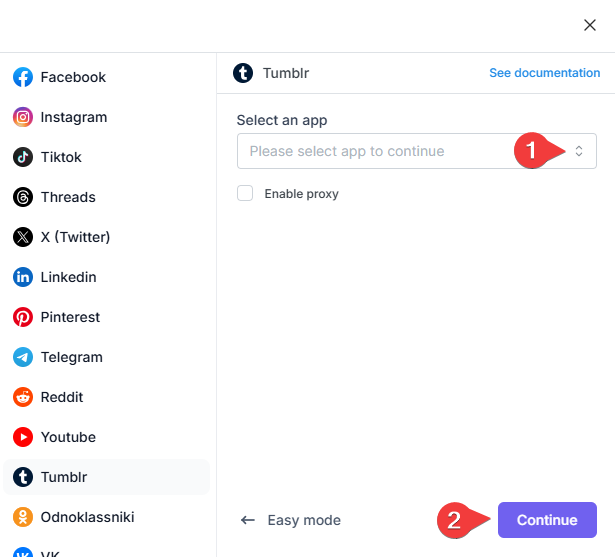 Create a Tumblr App