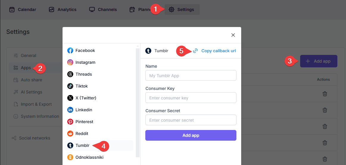 Create a Tumblr App