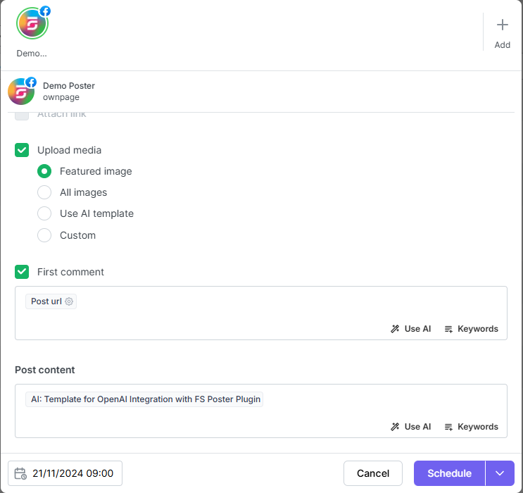 How to configure OpenAI in the FS Poster Plugin