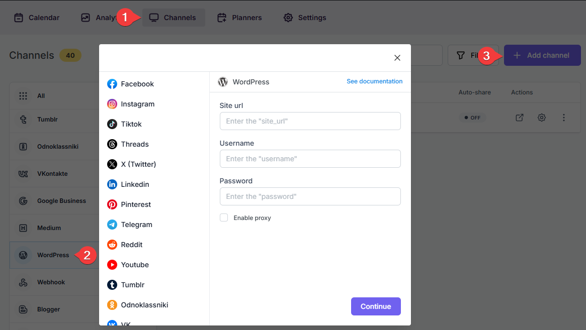 WordPress-based Site to the FS Poster Plugin
