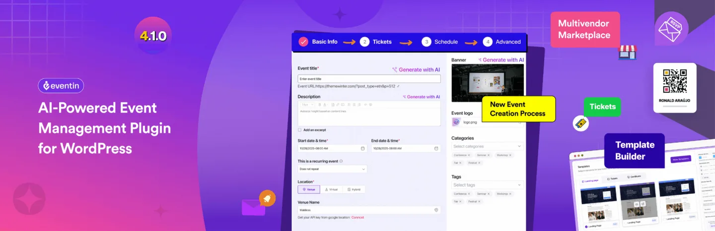 شعار إضافة Eventin من WordPress.org