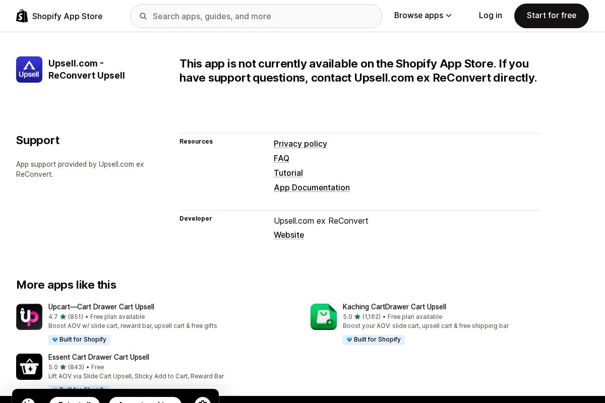 ReConvert on the Shopify App Store