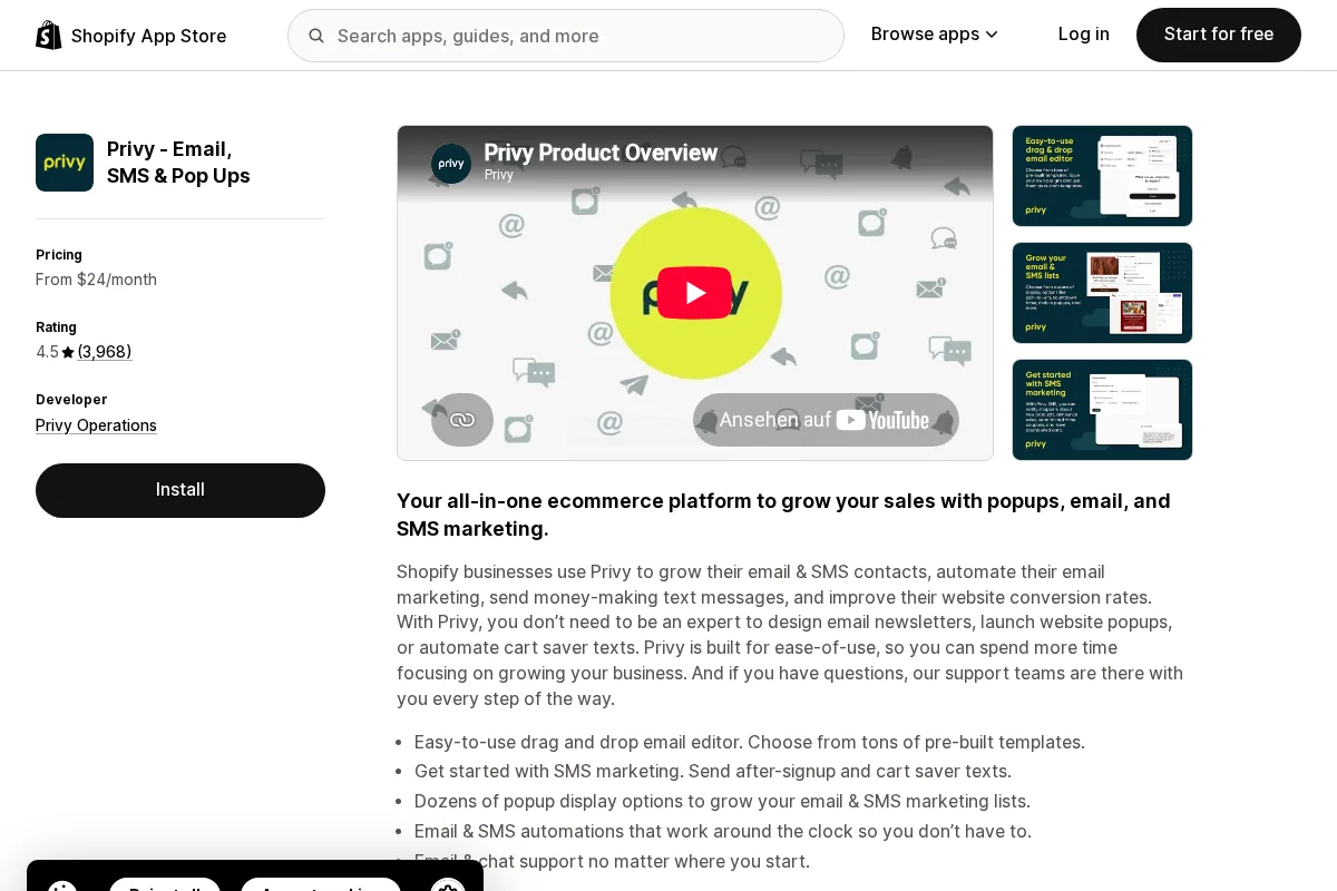 Privy on the Shopify App Store