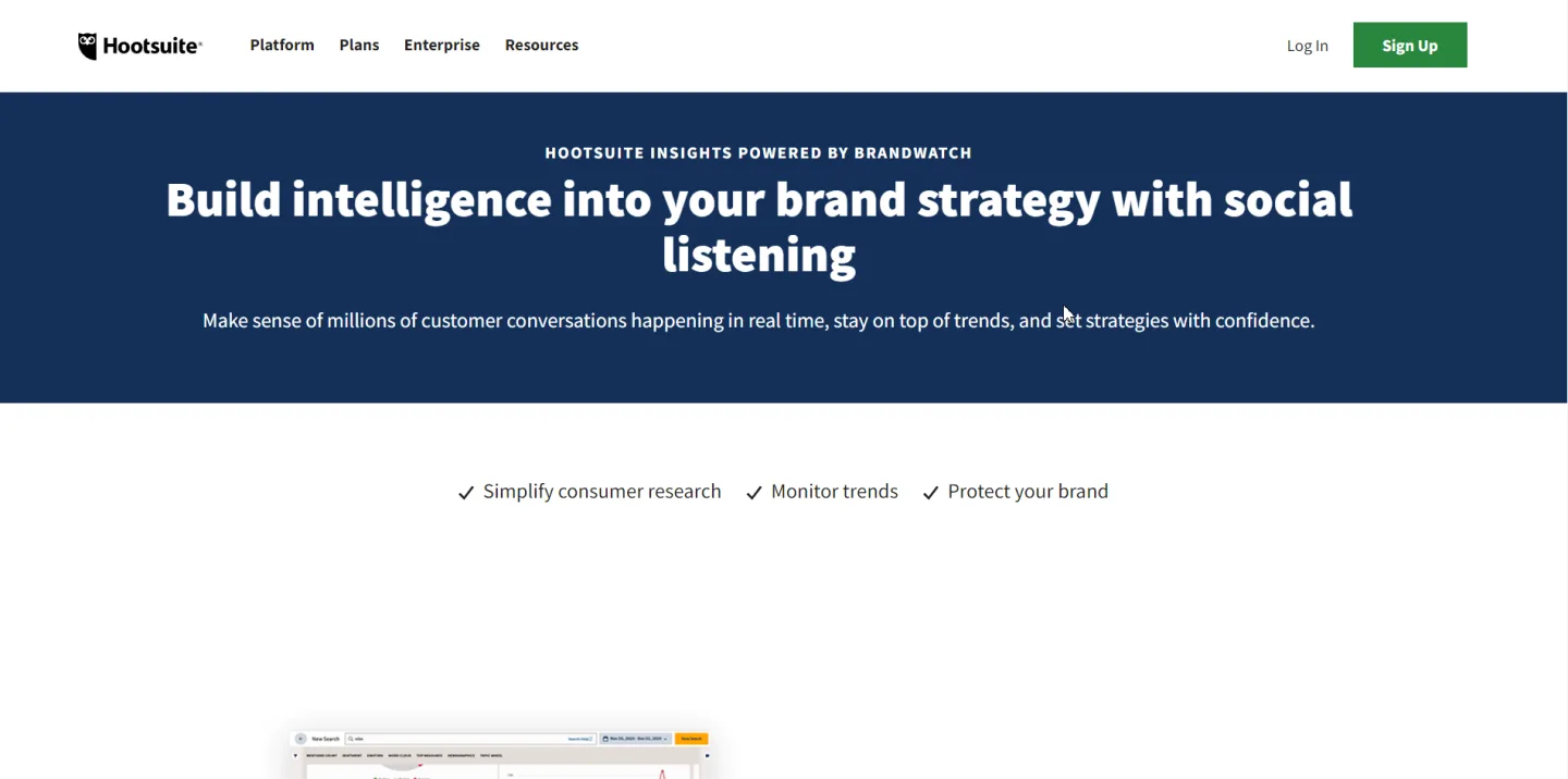 Hootsuite social media management dashboard with multi-stream view