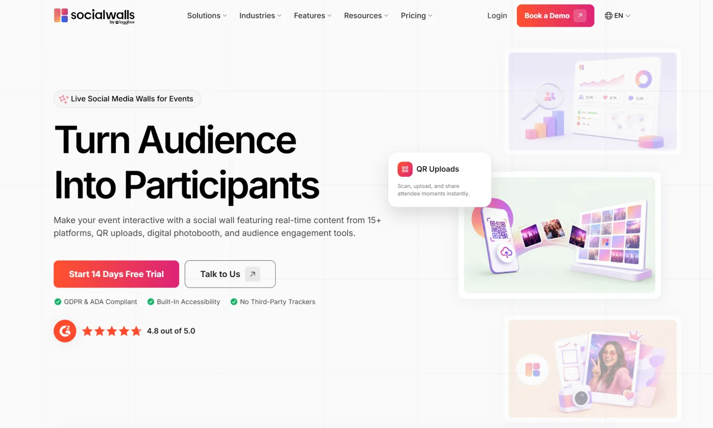 لوحة تحكم Social Walls by Taggbox لإنشاء جدار وسائل التواصل الاجتماعي