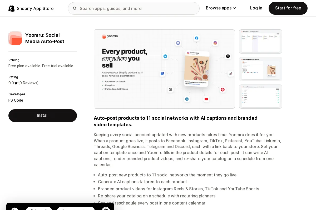Yoomru on the Shopify App Store